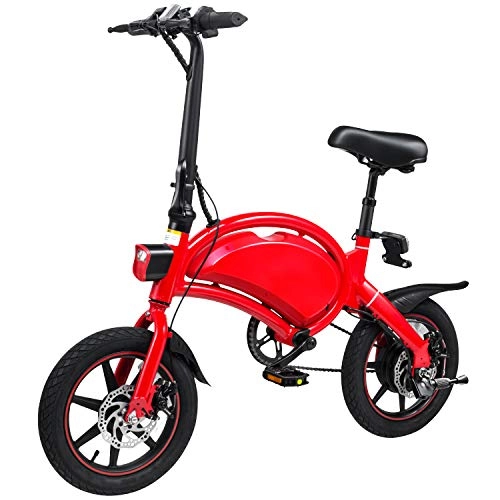 Vélos électriques : GeekMe Vélo électrique Pliant, vélo de Ville City Commuter avec Batterie 36 V / 10 Ah, vélo électrique Portable de 14 Pouces avec Tableau de Bord, Freins à Disque Avant et arrière