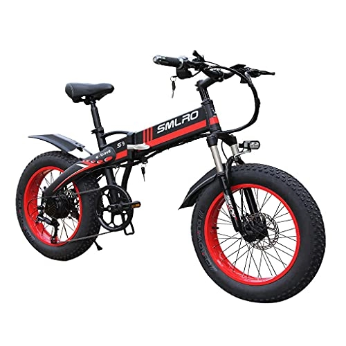 Vélos électriques : GEETAC Vélo électrique pliable pour adultes, 7 vitesses, VTT électrique d'extérieur 4.0, gros pneu, vélo électrique tout terrain avec 20 pouces