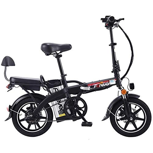 Vélos électriques : GJJSZ Vélo électrique Pliable avec Batterie Amovible au Lithium-ION 48V 12A, Moteur 350W et Pneu antidéflagrant, Double Suspension