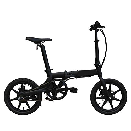 Vélos électriques : GJJSZ Vélo électrique Pliant 16"Roues Moteur 3 Types de Modes de Conduite 5 Vitesses