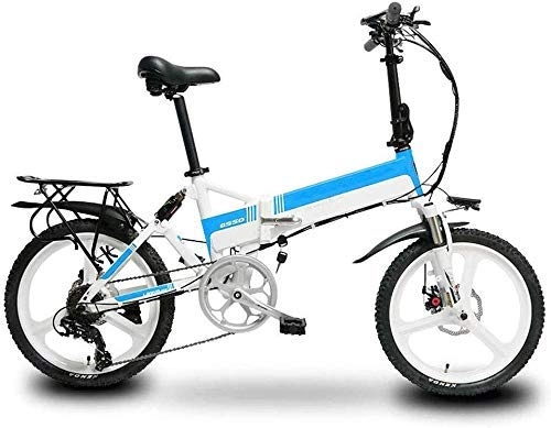 Vélos électriques : GJJSZ Vélo électrique Pliant, Cadre en Alliage d'aluminium, Batterie au Lithium, vélo à l'extérieur, Aventure Adulte, Mini-vélo de Voiture électrique Pliant, Conception Facile à Plier et à Transporter, D