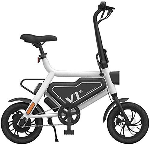 Vélos électriques : GJJSZ Vélo électrique Pliant, vélo électrique à Assistance électrique de 12 Pouces, Batterie de vélo Pliable Portable, vélo Pliant léger et en Aluminium avec pédales