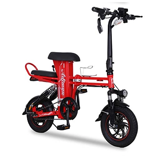 Vélos électriques : GLY Rouge Pliant lectrique for 2 Personnes Velo Electrique Pliable VTT Electrique Velo Assistance Electrique Vlo lectrique for Adultes