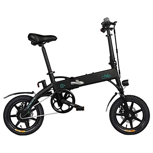 Vélos électriques : GoZheec FIIDO D1 Vélo électrique, Pliable Ebike avec 10.4Ah Li-ION Batterie 250W, Trois Modes de Fonctionnement, 14 Pouces avec lumière LED Avant pour Adulte (Noir)