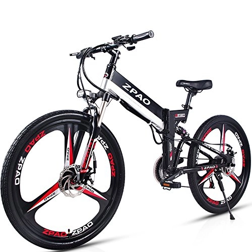 Vélos électriques : GTYW 26 Pouces électrique Pliant Vélo De Montagne Vélo Adulte Vélo électrique Lithium Adulte Pliant Électrique Mini Moto 90 Km Batterie Vie, Black-180 * 102 * 65cm