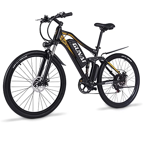 Vélos électriques : GUNAI Vélo Électrique 27, 5 Pouces 500W VTT pour Adulte avec Batterie au Lithium 48V 15AH