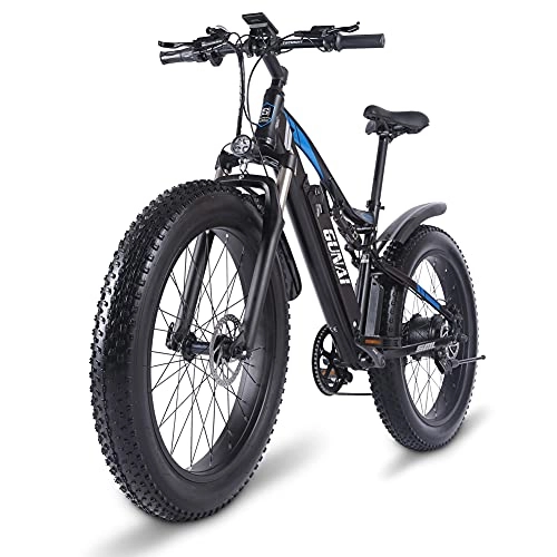 Vélos électriques : GUNAI Vélo électrique 26" 4.0 Fat Tire Mountain E-Bike 48V avec Batterie Lithium-ION Amovible 17AH et Double Absorption des Chocs