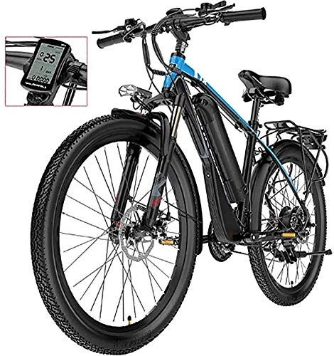 Vélos électriques : GYL Vélo électrique, scooter, VTT, pédale, voyage, extérieur, avec siège arrière, 26 pouces, 21 vitesses, étanche, 400W, 48V amovible, batterie lithium-ion 13Ah, convient aux adultes urbains, en plei
