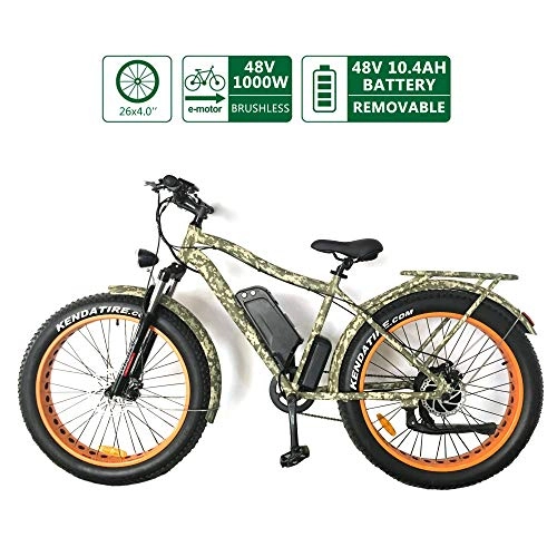 Vélos électriques : H&G Vlo lectrique, 26x4.0 e-Bike VTT 48V10.5AH 1000W MoteurTout-Puissant Vlo lectrique Puissant Adapt aux Hommes et aux Femmes en Dplacement Urbain