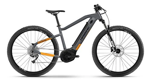 Vélos électriques : Haibike HardNine 4 Bosch Vélo électrique 2021 (M / 46 cm, Cool Grey / Lava)