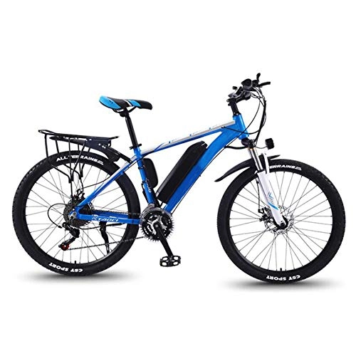 Vélos électriques : Heatile Vélo électrique Écran LCD LEC Arrêt Automatique Phare adaptatif à LED Cadre en Alliage d'aluminium léger Convient pour la Sortie vélo de Fitness au Travail, Bleu