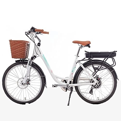 Vélos électriques : HESND zxc Vélo électrique urbain pour adultes Cadre princesse amovible Batterie au lithium Assistance Vélo électrique ville
