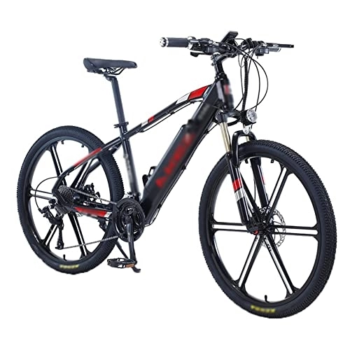 Vélos électriques : HESND zxc vélos pour adultes nouveau vélo électrique 21 vitesses 13 Ah 48 V alliage d'aluminium vélo électrique batterie au lithium intégrée vélo de route vélo de montagne (couleur : noir)
