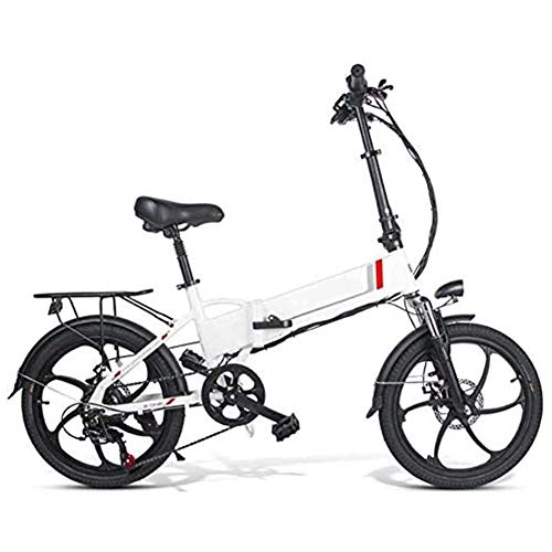 Vélos électriques : HFJKD Vélo électrique, 20 Pouces Pliable E-Bike Cadre en Alliage d'aluminium avec 48V 10.4Ah Batterie au Lithium 7 Vitesses 350W Le Moteur 30 km / h pour Les Hommes et Les Femmes