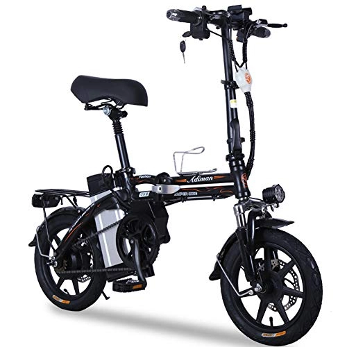 Vélos électriques : HHORD Bicyclette lectrique Pliante, Bicyclette lectrique, Bicyclette lectrique Batterie Au Lithium pour Adulte, avec Batterie Amovible Au Lithium-ION, Levier De Vitesse, Noir, 25A