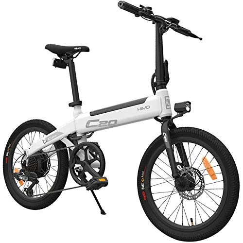Vélos électriques : HIMO C20 Vélo électrique pour Adultes, Vélos E 10Ah 250W 20 Pouces avec Shimano 6 Speed 3 Modes de Conduite Vitesse maximale 25 km / h pour Hommes Femmes déplacements en Ville (Blanc)