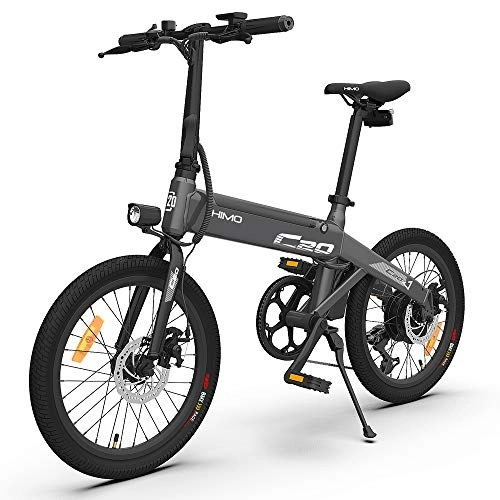 Vélos électriques : HIMO C20 Vélo électrique, vélo électrique Pliant à Assistance électrique Ebike pour Adultes 20 Pouces Gamme 80KM 6 Vitesses 3 Modes de Conduite Vitesse maximale 25 km / h (Gris)