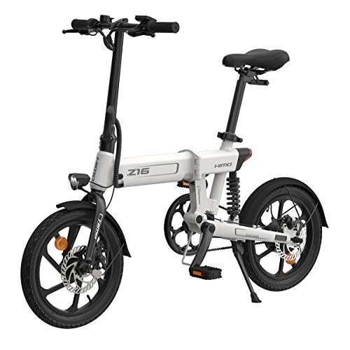Vélos électriques : HIMO Z16 Vélo électrique, vélo électrique Pliant pour Adulte, 250W 3 Modes de Travail Vitesse maximale 25 km / h, Batterie Lithium-ION 10Ah (Blanc)