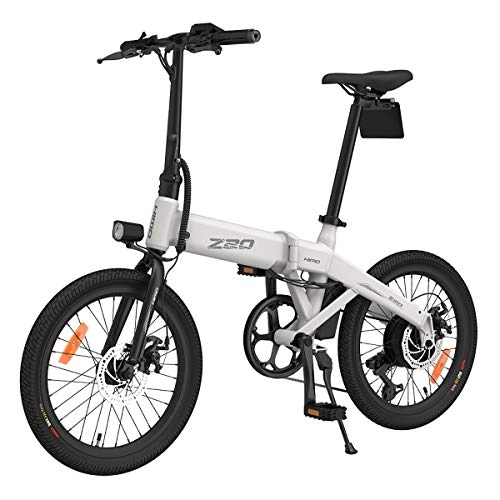 Vélos électriques : HIMO Z20 Vélo électrique Pliable 25 km / h 80KM kilométrage 250W 3 Modes de Conduite IP7X étanche 20 Pouces ebike pour Femmes Hommes Enfants Blanc(Navire d'Allemagne)