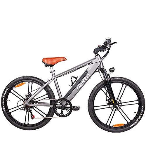 Vélos électriques : HJHJ Pédale de Bicyclette électrique, vélos électriques Graisse (6-Vitesse 26 Pouces) en Alliage de magnésium Suspension Fourche Hybride, Une Batterie 48V / 10AH de Moteur 350W