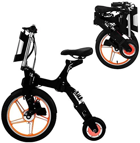 Vélos électriques : HJTLK Scooter électrique Mini Pliable / Scooter 250W Ebike avec 20-25KM de Gamme avec Batterie au Lithium 5.2Ah, vélo de Ville Vitesse Max 20 km / h