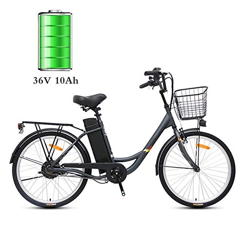 Vélos électriques : HLeoz Vélo Electrique, 24 Pouces Vélo de Ville électrique Adultes 250W avec Batterie au Lithium-ION Amovible de 36V 10Ah Adulte Unisexe - Répond aux Normes de Qualité Européennes, Noir