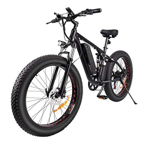 Vélos électriques : HMEI EBike Vélo électrique pour adultes, pneu de 66 cm, vélo de montagne électrique de 1000 W, vélo électrique 48 V 17 Ah avec batterie au lithium amovible, moteur sans balais 28 MPH
