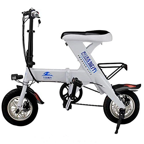 Vélos électriques : Hokaime Tricycle électrique vélo électrique vélo électrique Personnes âgées Scooter vélo Pliant électrique, Blanc
