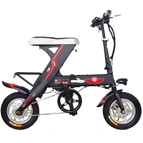 Vélos électriques : Hokaime Vélo électrique 12 Pouces Mini vélo Pliant électrique Batterie au Lithium 36v voyageant véhicule électrique