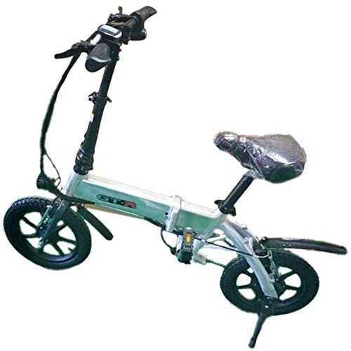 Vélos électriques : Hokaime Vélo électrique Pliable, Trois Modes de Fonctionnement pour Le déplacement, vélo Pliant en Aluminium léger pour l'amortisseur arrière, Facile à Ranger avec Frein à Disque