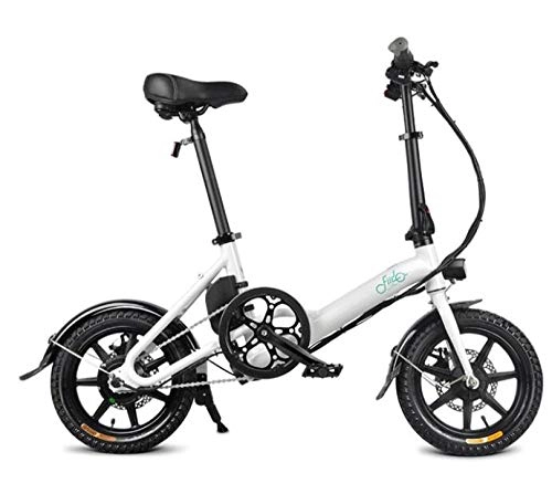 Vélos électriques : Hold E-Bikes D3 Mini Vélo Électrique Double Frein À Disque 250W Moteur 7.8AH 36V Alliage D'aluminium Intelligent Vélo Électrique EU Plug@Blanc