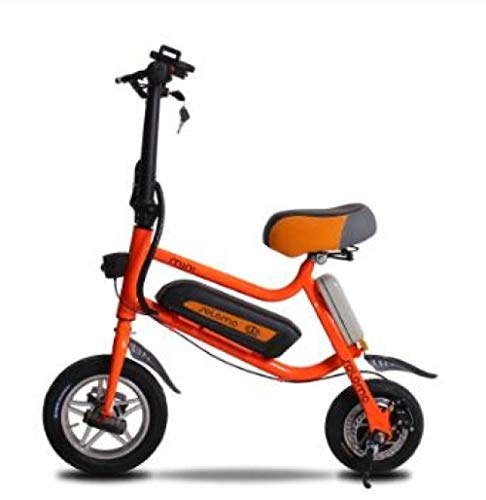 Vélos électriques : Hold E-Bikes Vlo rglable Pliant lectrique pour vlo lectrique, 14 Pouces, avec Batterie au Lithium, pour Adultes et Adolescents@Orange_8Ah