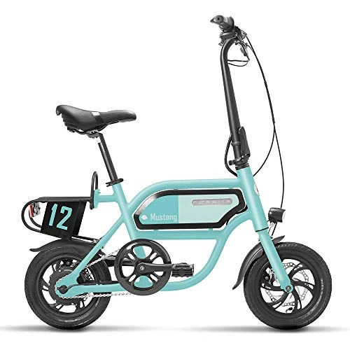 Vélos électriques : Hold E-Bikes Vélos électriques Adultes Deux Roues Vélo Électrique 36V 250W Mini Ultra-Léger 12 Pouces Pliable Portable Scooter Électrique Dame / Fille@Bleu