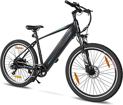 Vélos électriques : Hommes Adultes Vélo de Montagne Électrique 7 Vitesses 27.5" 250W Cellule Lithium-ion Batterie Intégrée 36V 14.5Ah E-Vélo E-Vélo de Montagne