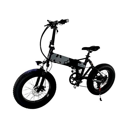 Vélos électriques : HXwsa 350W 20 Pouces Fat Tire Montagne Vélo électrique Plage Neige vélo pour Adultes, Aluminium Scooter électrique 7 Speed ​​Gear E-Bike avec Amovible 36V10A Batterie au Lithium