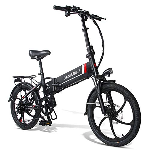 Vélos électriques : HXwsa Pliant vélo électrique pour Adultes, 20" Vélo électrique / Commute Ebike avec Moteur 350W, 48V 10.4Ah Batterie, Speed ​​Professional 7 Transmission Gears, B