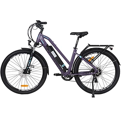 Vélos électriques : Hyuhome Vélo électrique pour Adulte Homme Femme, E-vélo de 27.5" Tout Terrain, 250W 36V 12.5Ah, vélo de Montagne E-VTT, Shimano 7 Vitesses, Freins à Disque Doubles pour navetteur en Plein air (720)