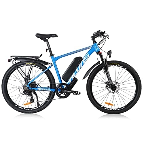 Vélos électriques : Hyuhome Vélo électrique pour adultes en alliage d'aluminium avec batterie lithium-ion amovible 36 V / 12, 5 Ah (66 cm, bleu-36 V 12, 5 Ah)