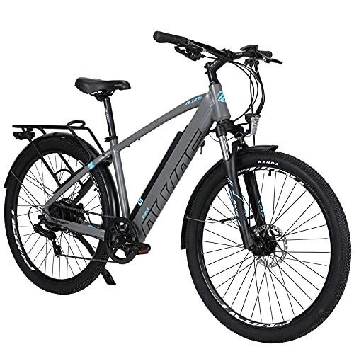 Vélos électriques : Hyuhome Vélos électriques pour adultes hommes et femmes, vélos électriques de 27, 5 pouces, vélos tout-terrain 36 V 12, 5 Ah, vélo de montagne E-VTT(gris, 820 M+)