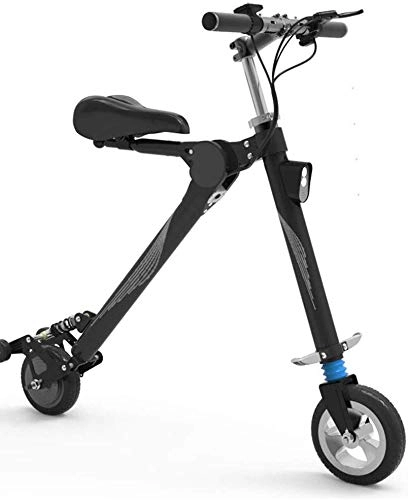 Vélos électriques : INSGOS Vlo lectrique Pliant Portable Scooter lectrique Voiture lectrique Adulte Batterie Au Lithium Mini Vlos Durable / Noir