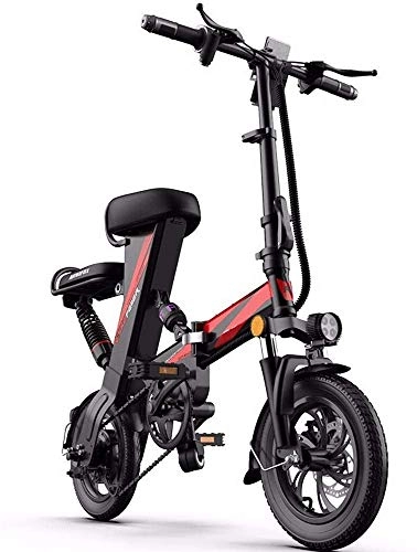 Vélos électriques : INSGOS Vlo lectrique Pliant Voiture lectrique Scooter lectrique Triple Choc Boosting lectrique Vlo cologique / Rouge / 50 km