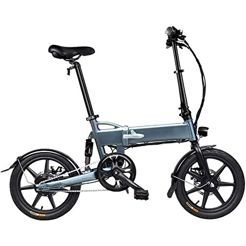 Vélos électriques : Jakroo Vlos lectriques Alliage D'aluminium Vlo lectrique 16" Vlo lectrique Pliant avec Moteur, Amovible Batterie lectrique Vlo de Montagne