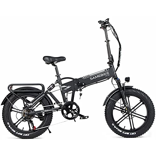 Vélos électriques : JINGJIN Cadre de vélo de Montagne Pliable en Alliage d'aluminium de 20 Pouces 500W vélos électriques de Montagne pour Adultes, Batterie Lithium-ION 48V / 10Ah, Vitesse 25 km / h