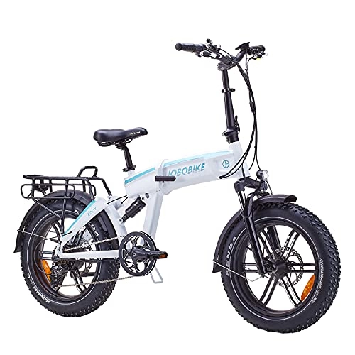 Vélos électriques : JOBO Eddy Vélo électrique pliable Ebike 20" Vélo électrique avec batterie au lithium 48 V 11, 6 Ah 500 W et Shimano 7 vitesses 25 km / h Portée 70 km Phare LED
