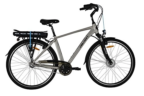 Vélos électriques : John Mc Wilson Cycles Aston Vélo électrique Mixte Adulte, Titane, 49 cm