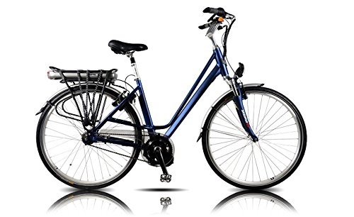 Vélos électriques : John Mc Wilson Cycles Wellington Vélo électrique Mixte Adulte, Bleu, 49 cm