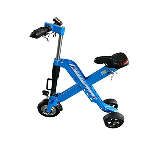 Vélos électriques : Joyfitness Adulte Mini électrique Pliant vélo en Aluminium Cadre 350W Lithium Vélo Aventure en Plein air, Bleu