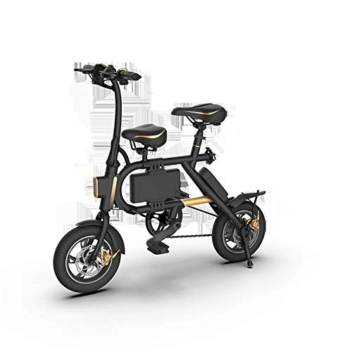 Vélos électriques : Joyfitness Folding Voiture électrique Petite Voiture Batterie de Voiture de Bicyclette Pliante légère, 12 Pouces, 30 km de croisière Gamme
