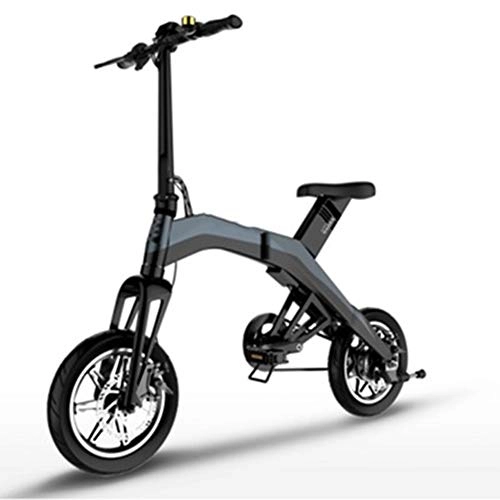 Vélos électriques : Joyfitness Petit vélo électrique Pliable 8 Pouces Batterie au Lithium Scooter, Noir