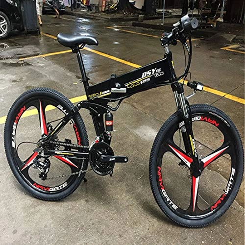 Vélos électriques : JUN Vélo électrique, 26 Pouces Intelligent électrique 48V vélo électrique Batterie au Lithium Neige Plage Pliant Montagne Vélo électrique